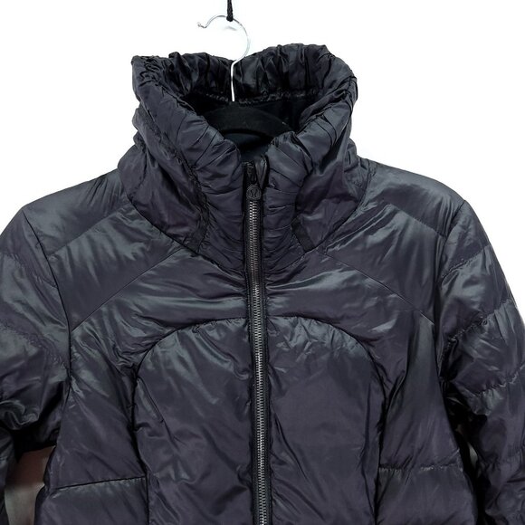 Lululemon Downtown Puffy Jacket Women's 4 Black Lightweight Insulated Down - Picture 12 of 16